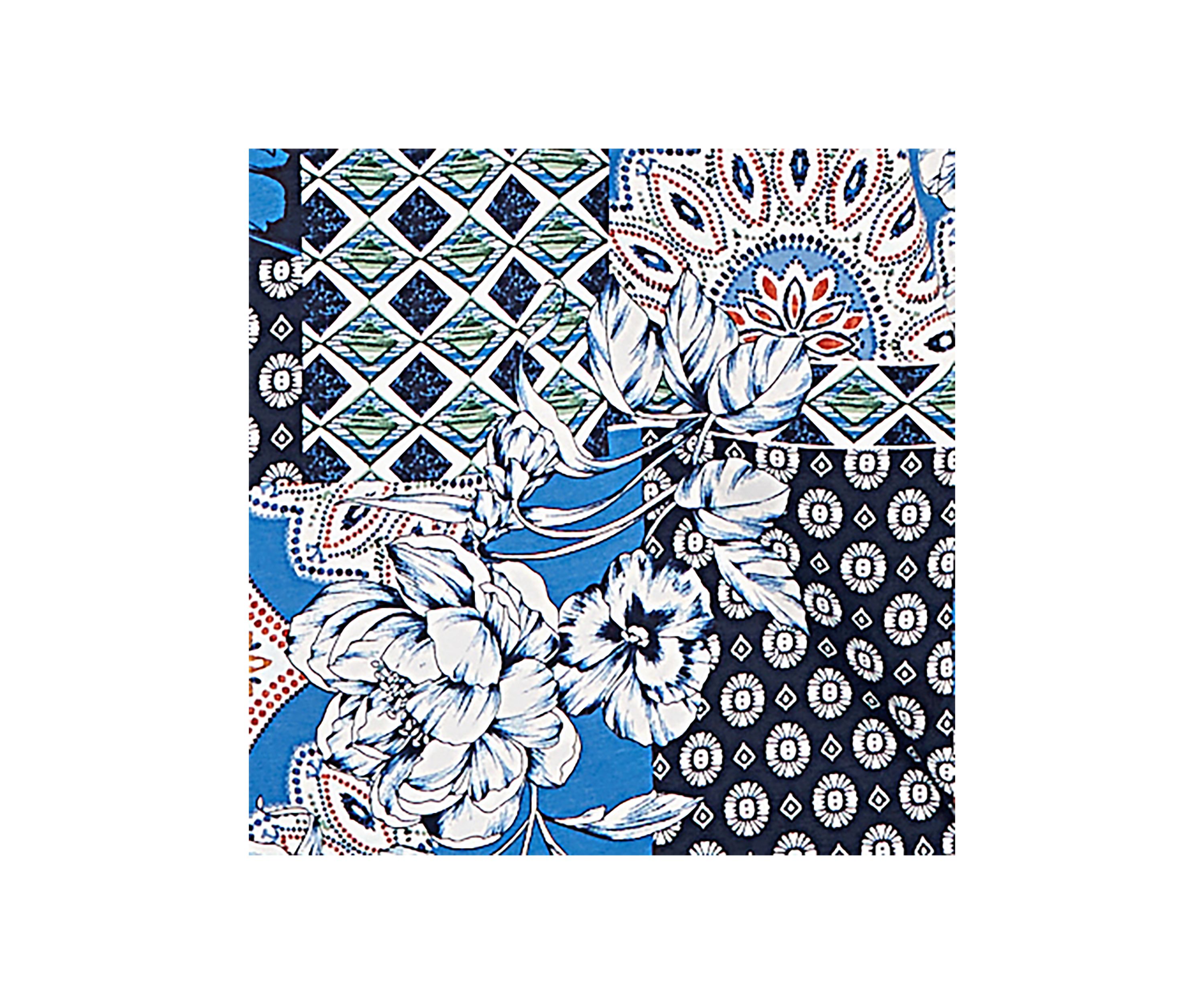 Petite Key Items Batik Patchwork Top 