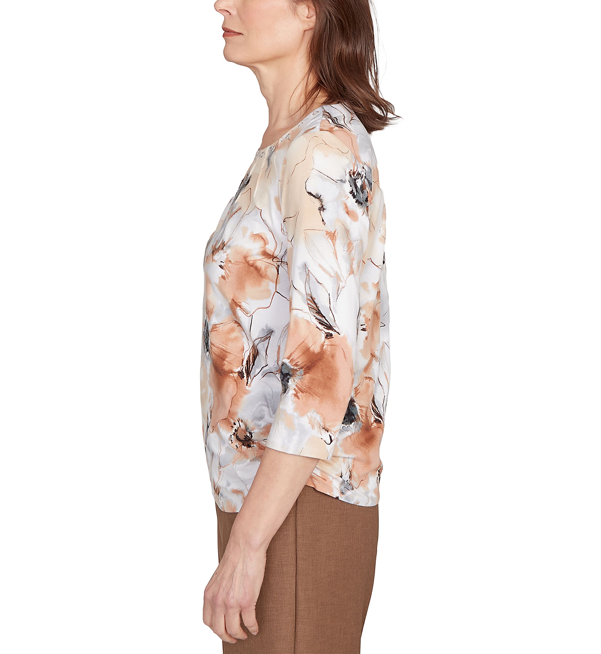 Petite Key Items Watercolor Floral Top