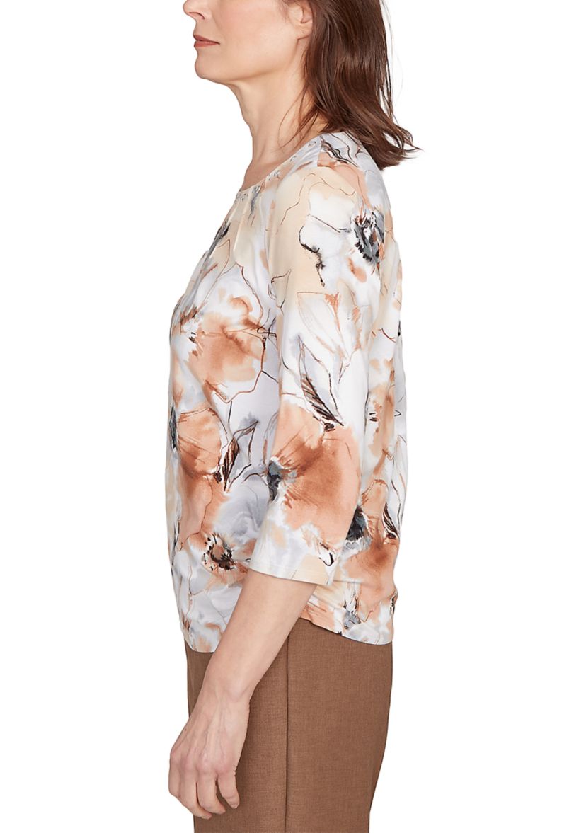 Petite Key Items Watercolor Floral Top