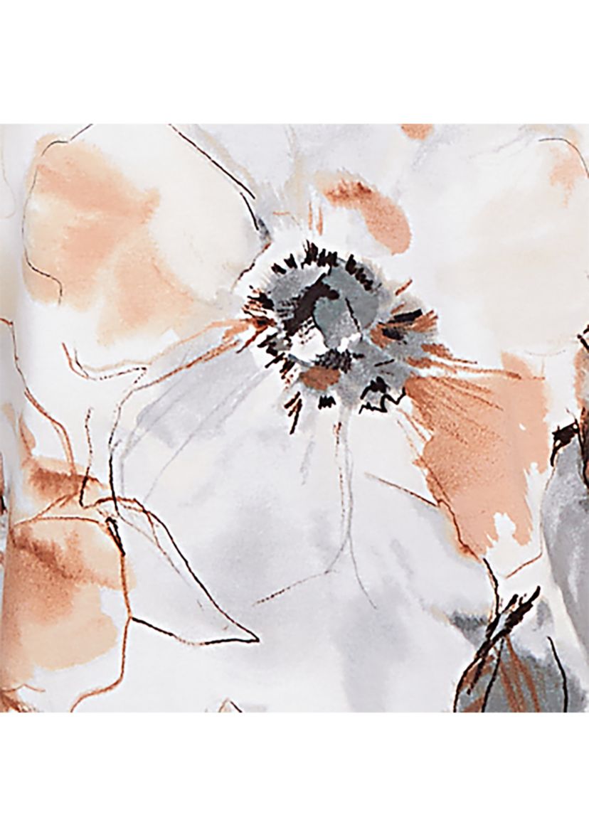Petite Key Items Watercolor Floral Top