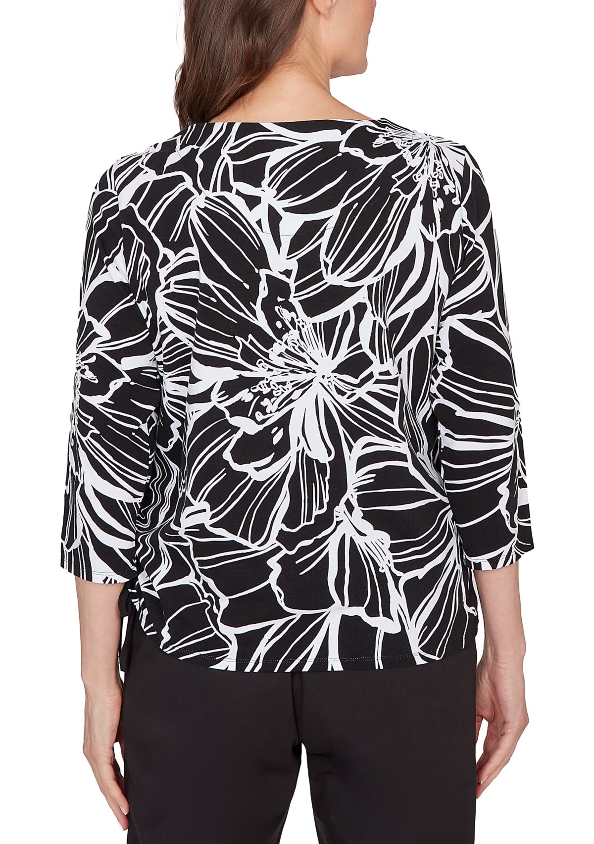 Womens Classics Linework Floral Top