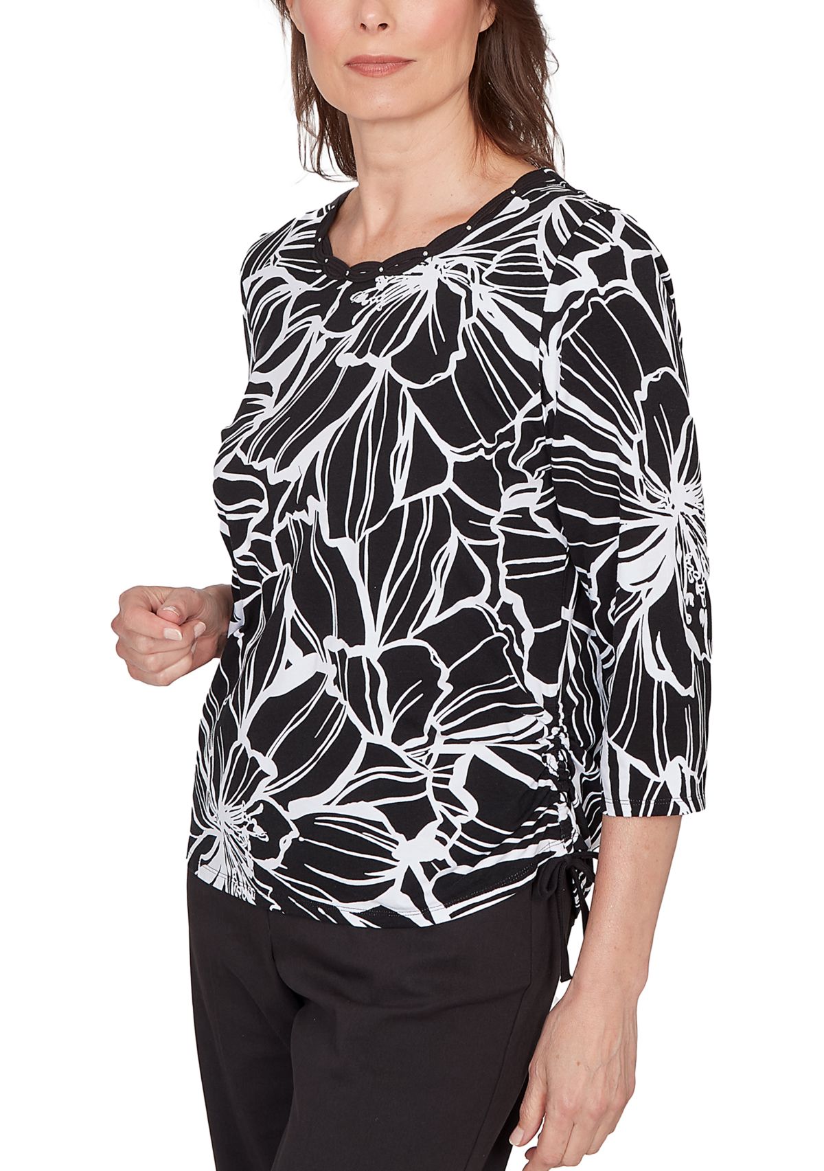 Womens Classics Linework Floral Top