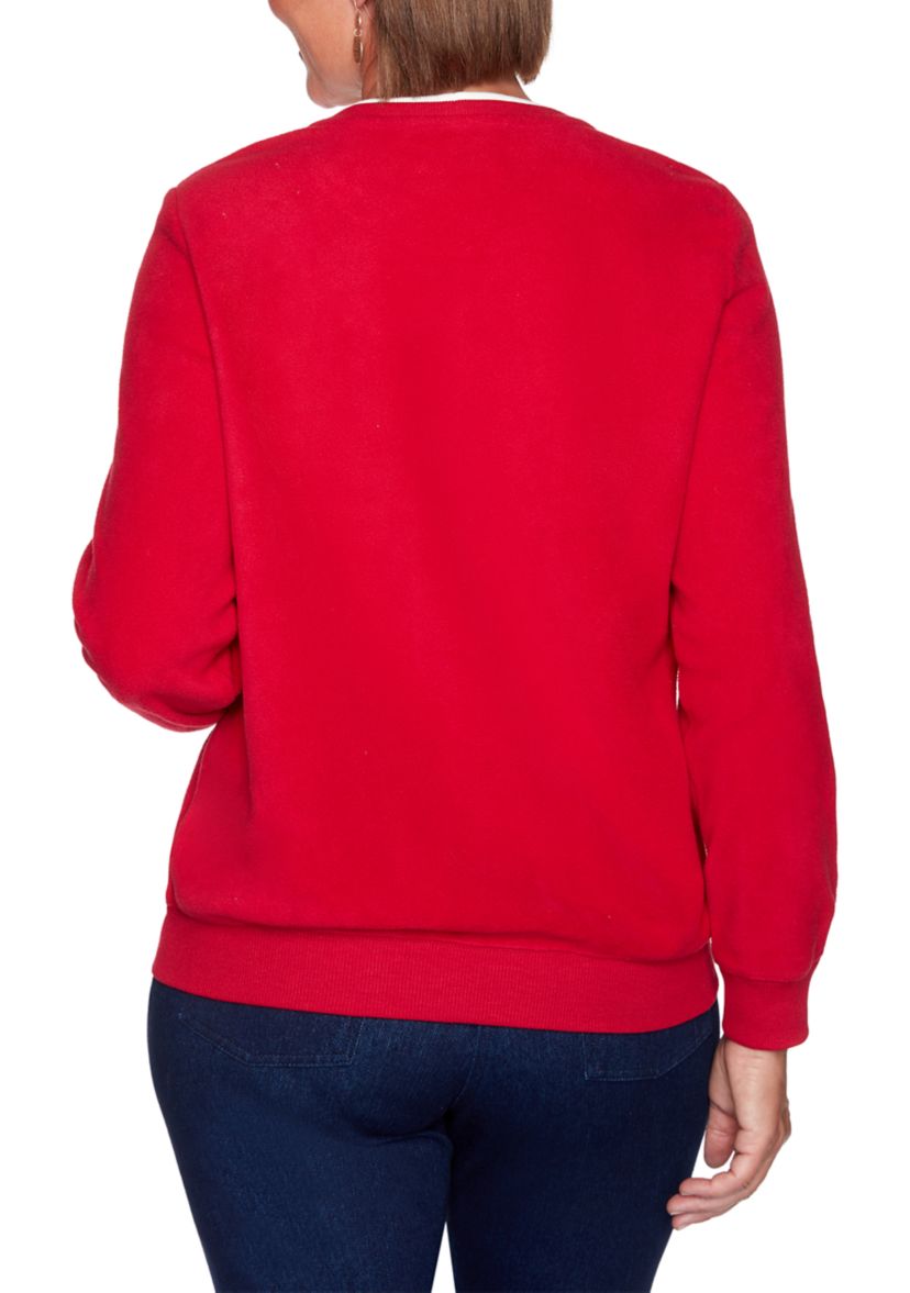 Womens Classics Solid Anti Pill Knit Top