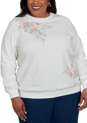 Alfred Dunner Women's Plus Size Classics Apple Tree Border Top, 2XL