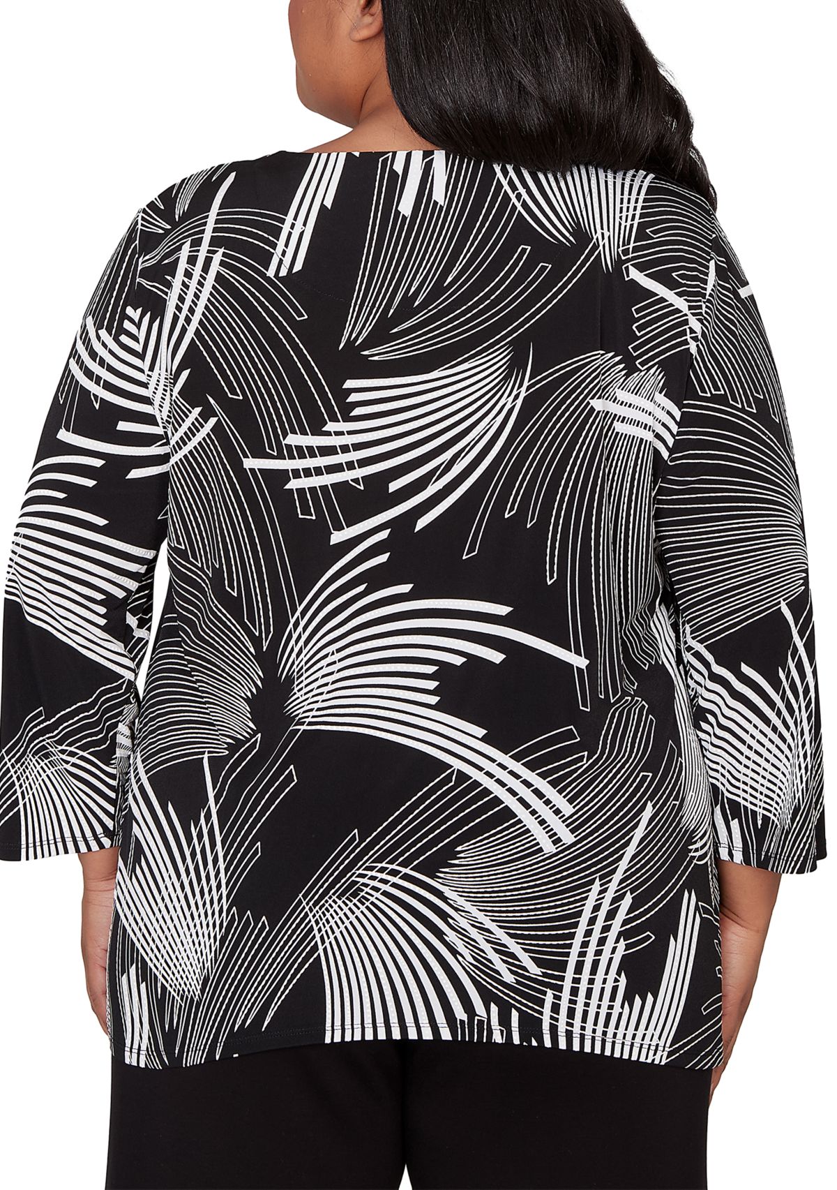 Plus Size Classics Geometric Top