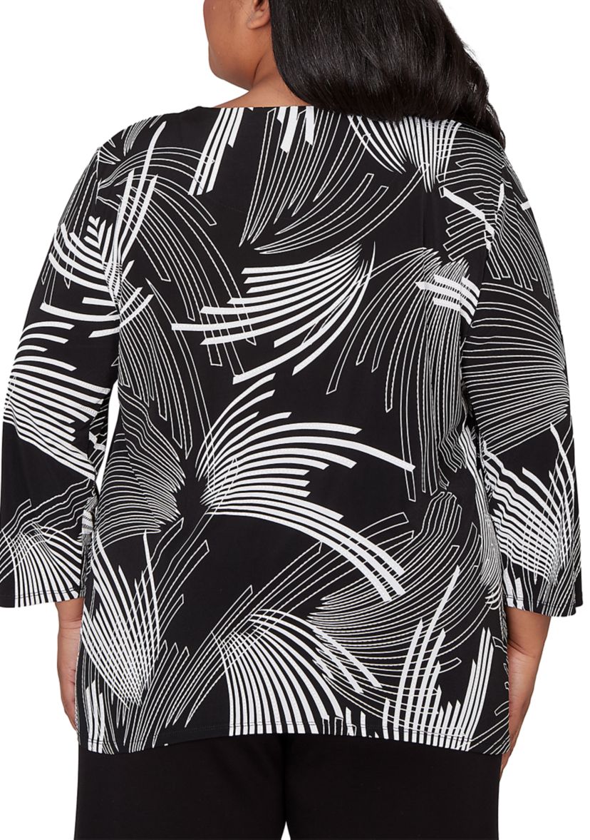 Plus Size Classics Geometric Top