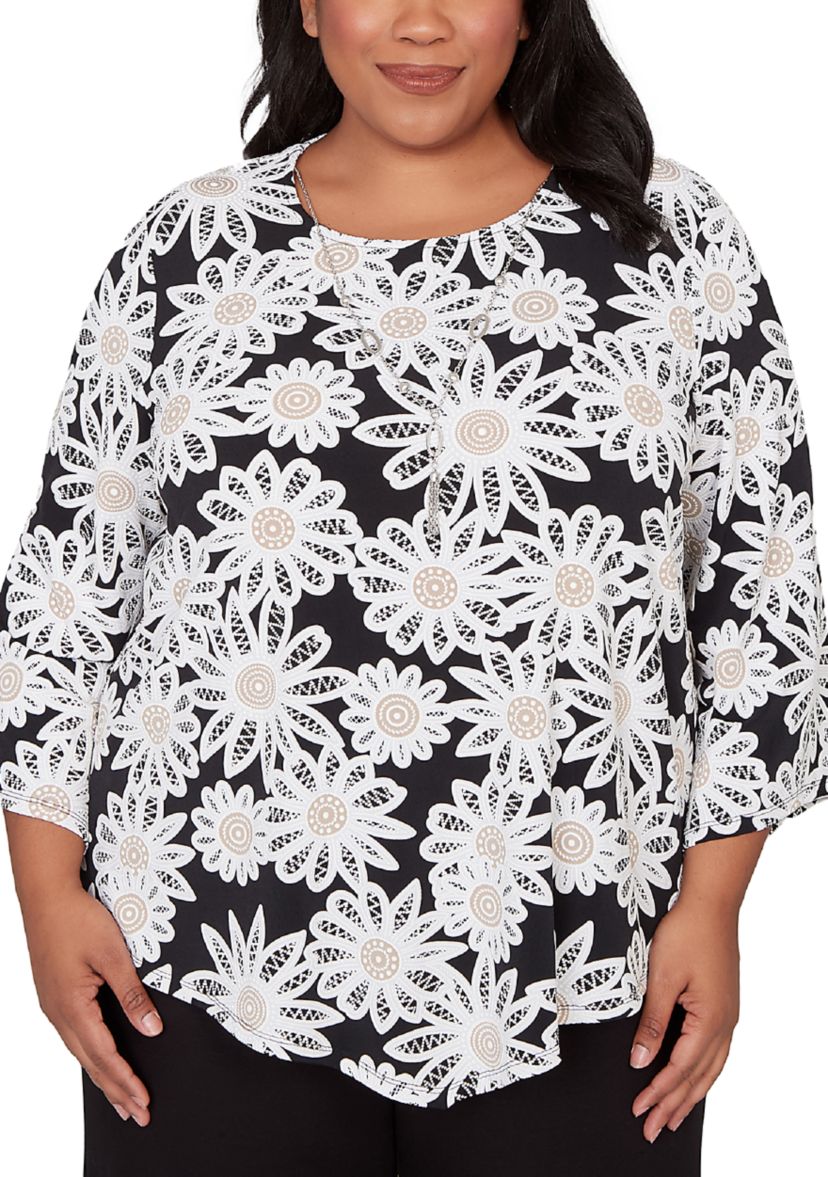 Plus Size Classics Daisies Top