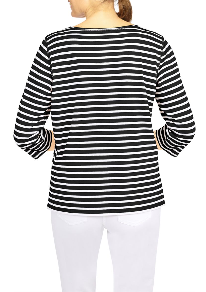 Womens Wreath Stripe Top