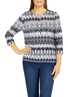 Women's Classics Biadere Print Knit Sweater