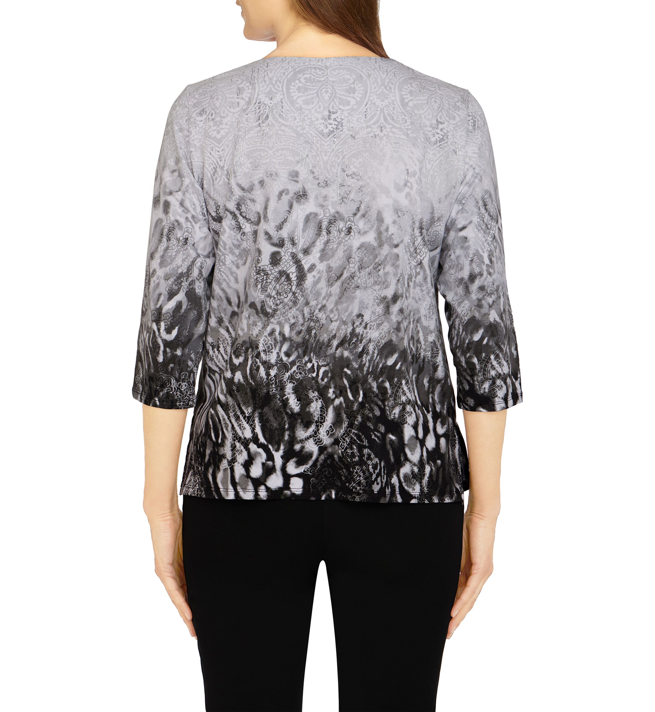 Womens Classics Ombré Skin Print Top 