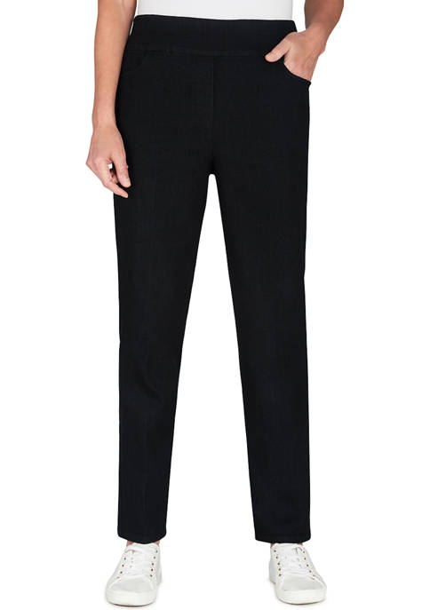 Alfred Dunner Womens Stretch Denim Pants