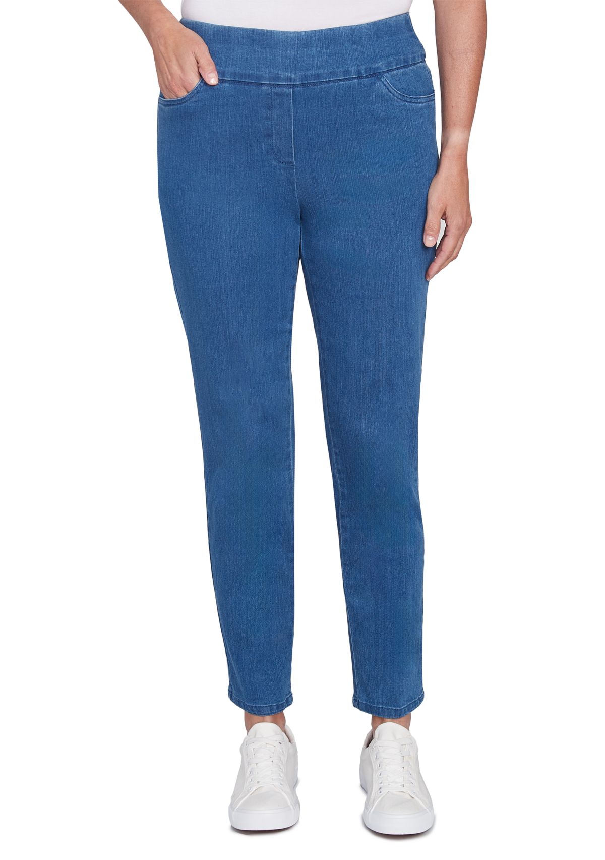Womens Stretch Denim Pants - Short Length 