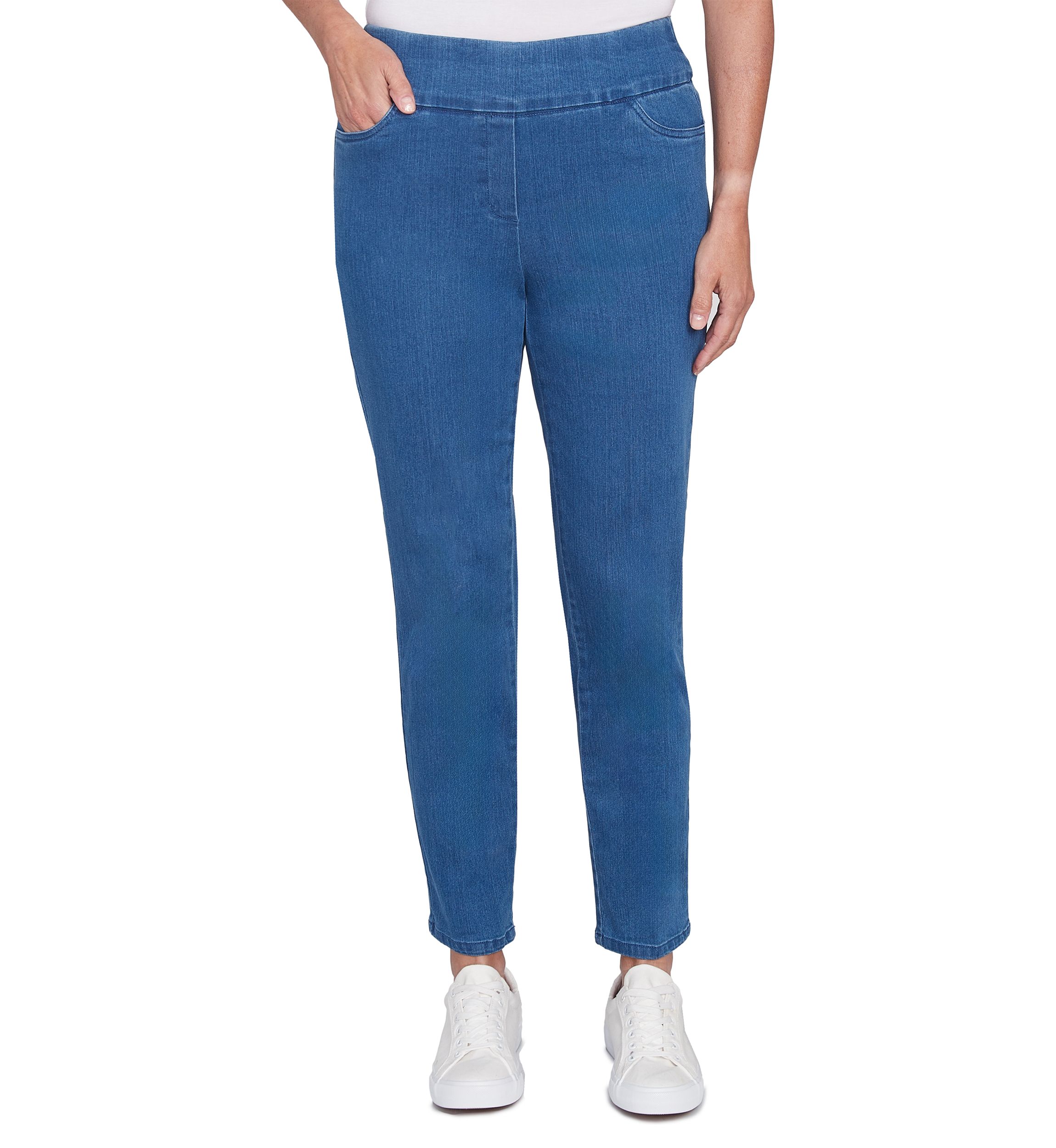 Womens Stretch Denim Pants - Short Length 