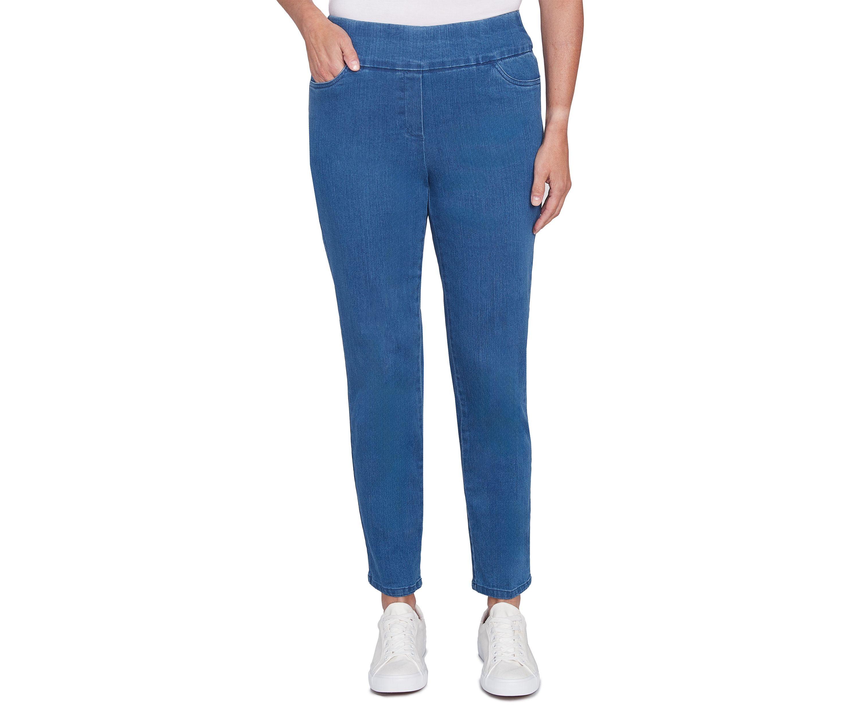 Womens Stretch Denim Pants - Short Length 