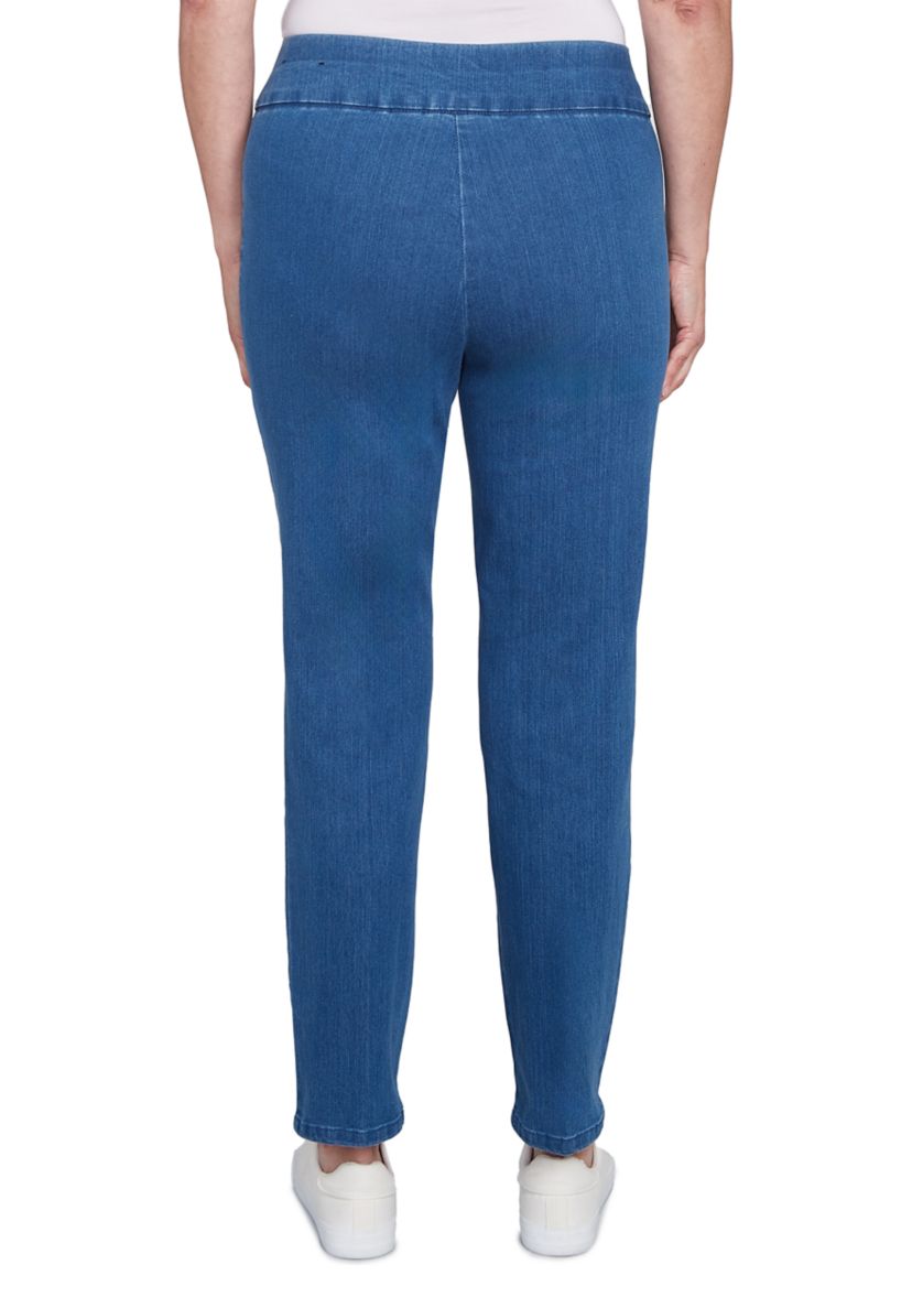 Womens Stretch Denim Pants - Short Length 
