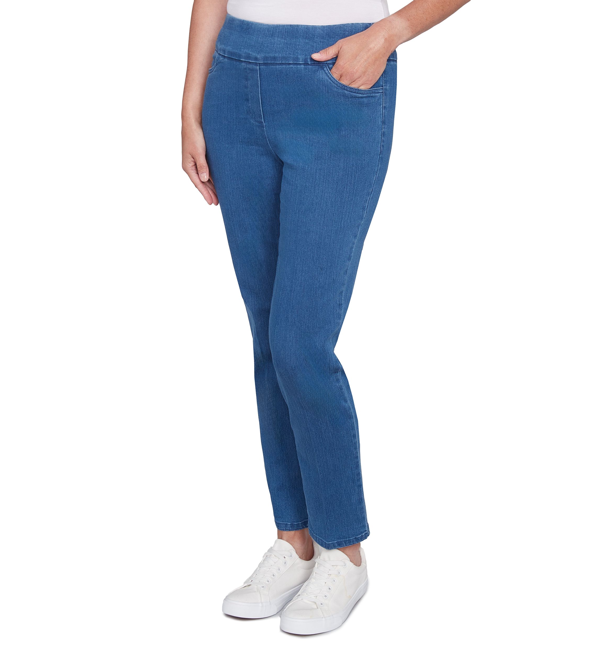 Womens Stretch Denim Pants - Short Length 
