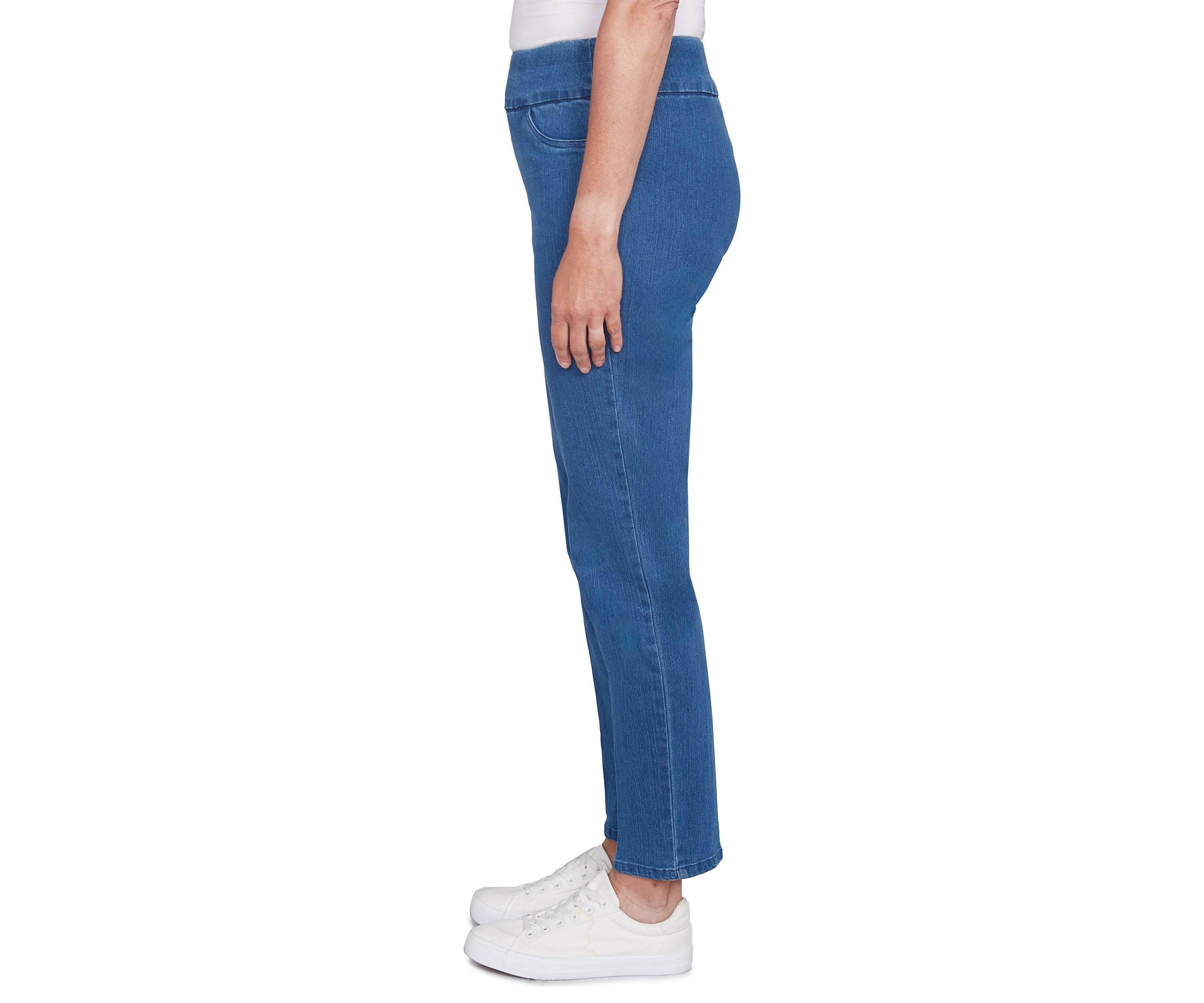 Womens Stretch Denim Pants - Short Length 