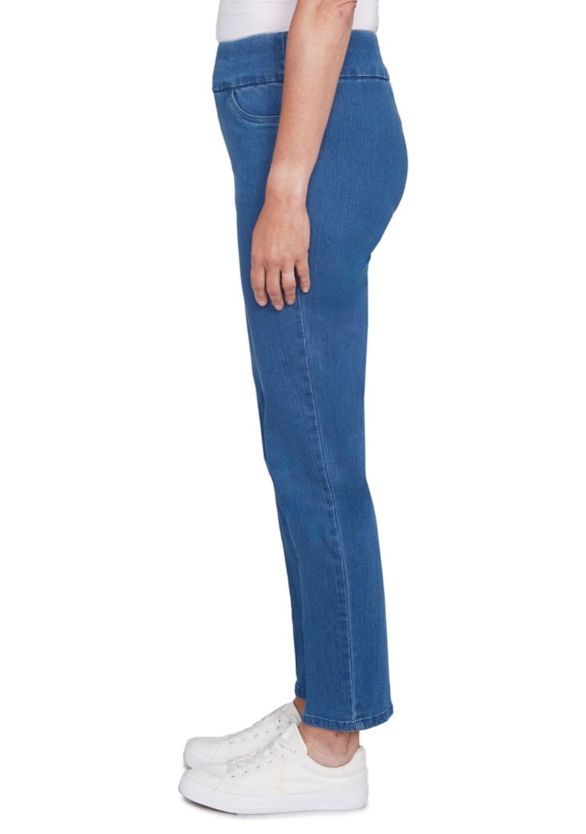 Womens Stretch Denim Pants - Short Length 