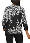 Womens Classic Floral Jacquard Sweater 