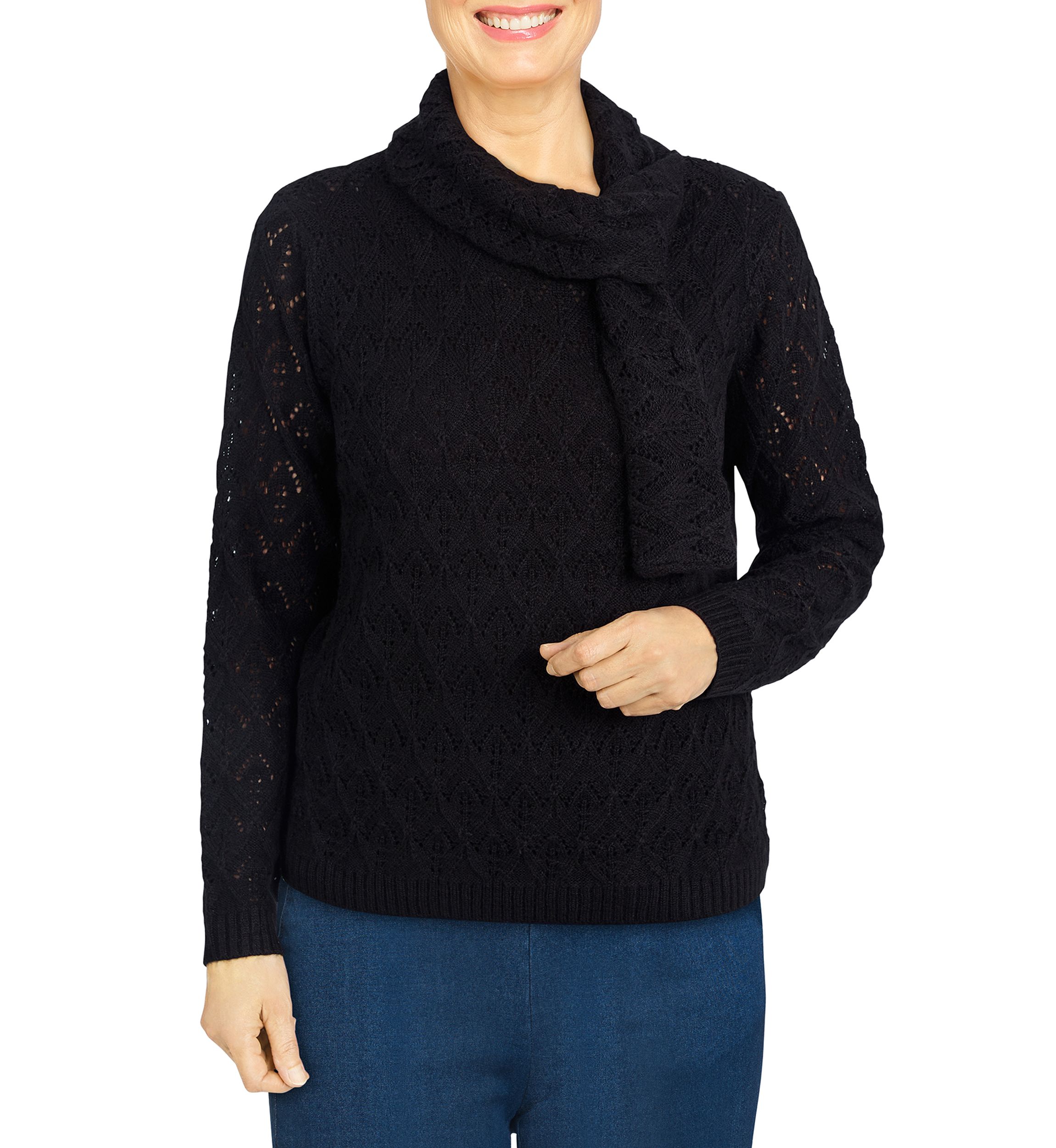 Womens Scarf Sweater