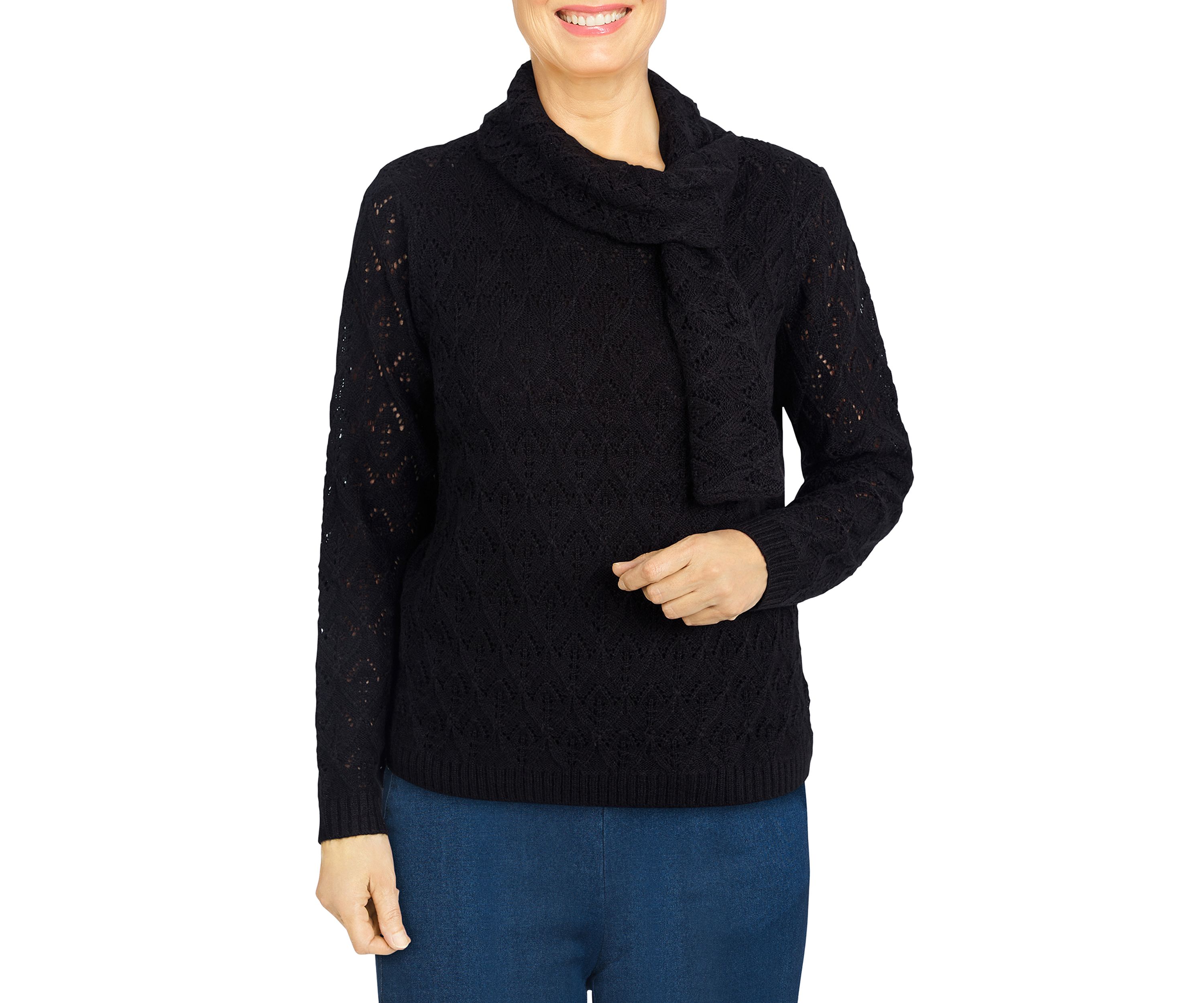 Womens Scarf Sweater
