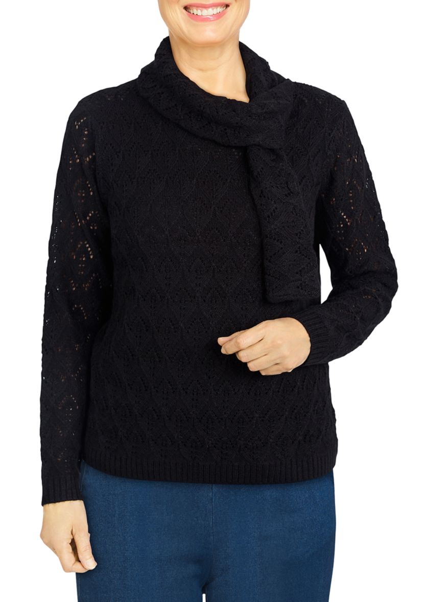 Womens Scarf Sweater