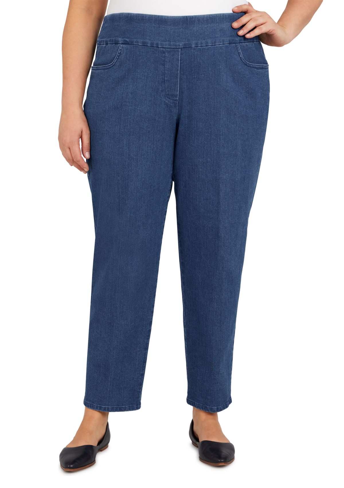 Plus Size Stretch Denim Jeans - Short Length
