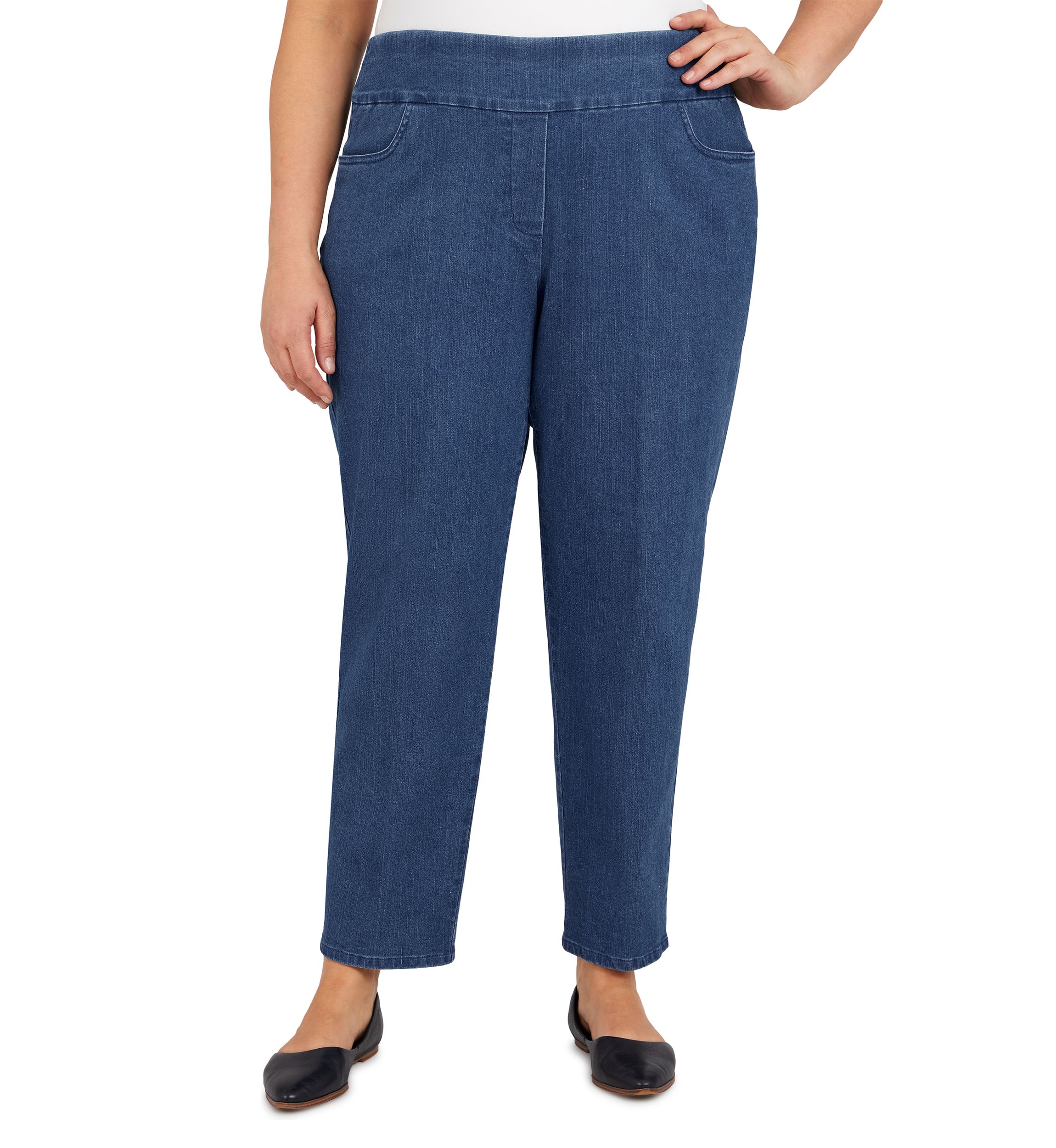 Plus Size Stretch Denim Jeans - Short Length