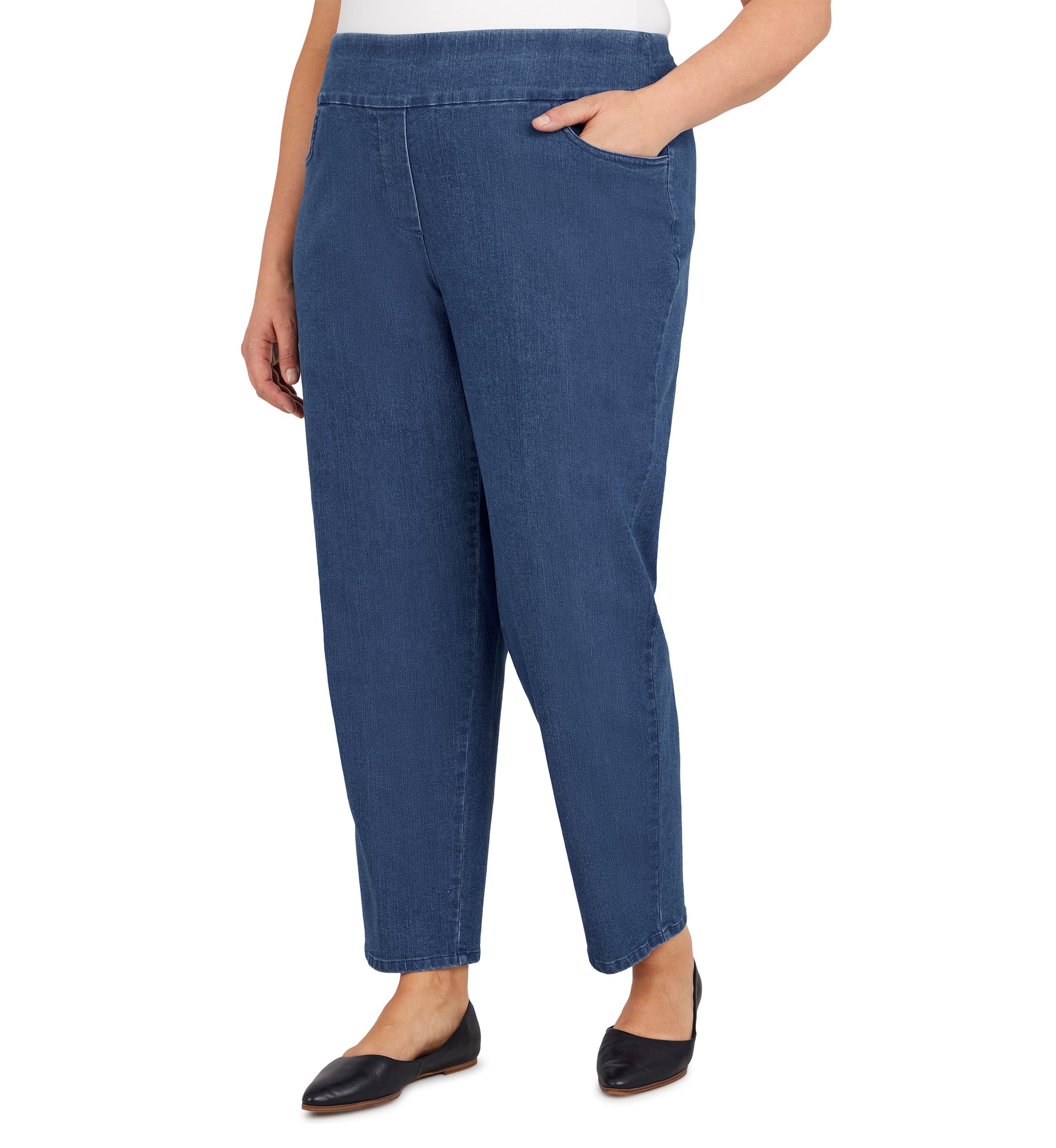 Plus Size Stretch Denim Jeans - Short Length