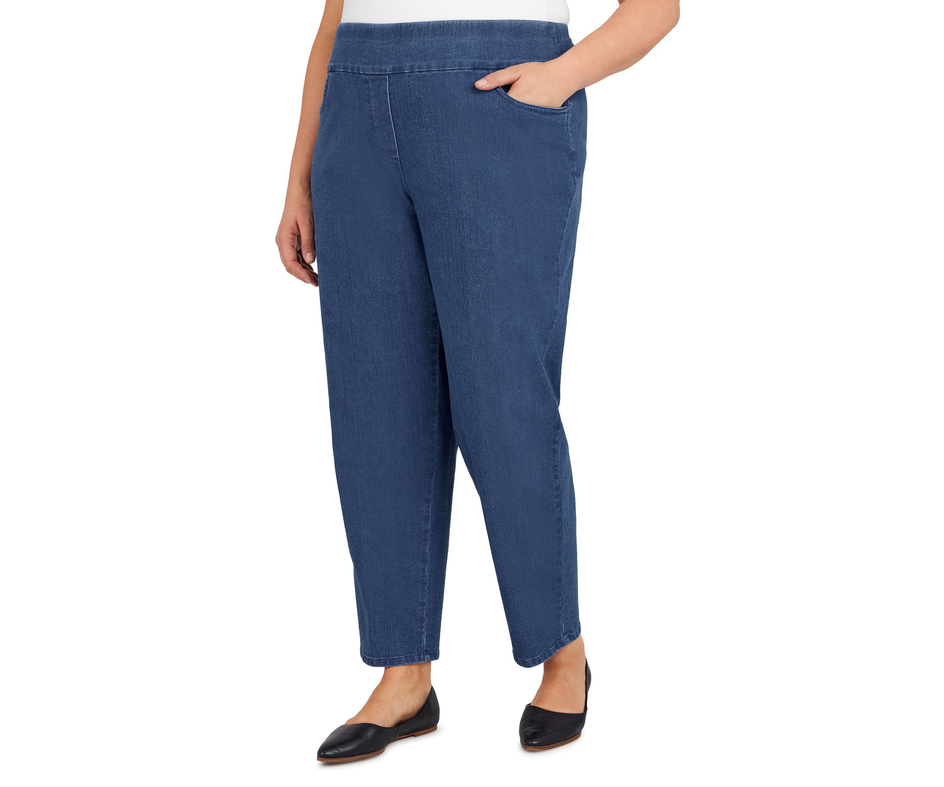 Plus Size Stretch Denim Jeans - Short Length
