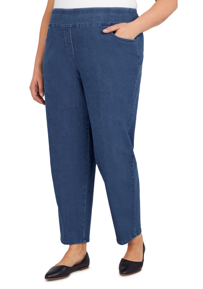 Plus Size Stretch Denim Jeans - Short Length