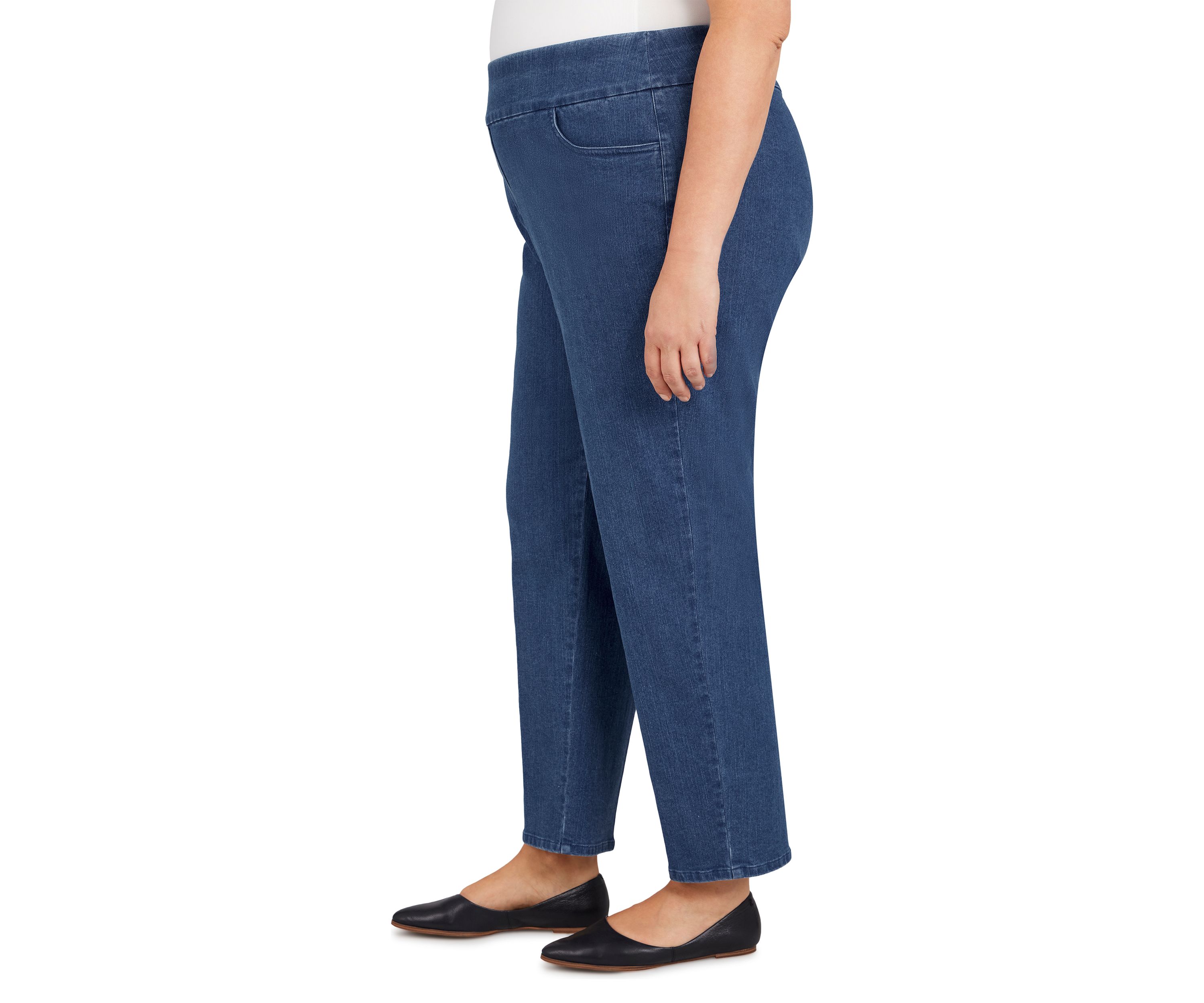 Plus Size Stretch Denim Jeans - Short Length