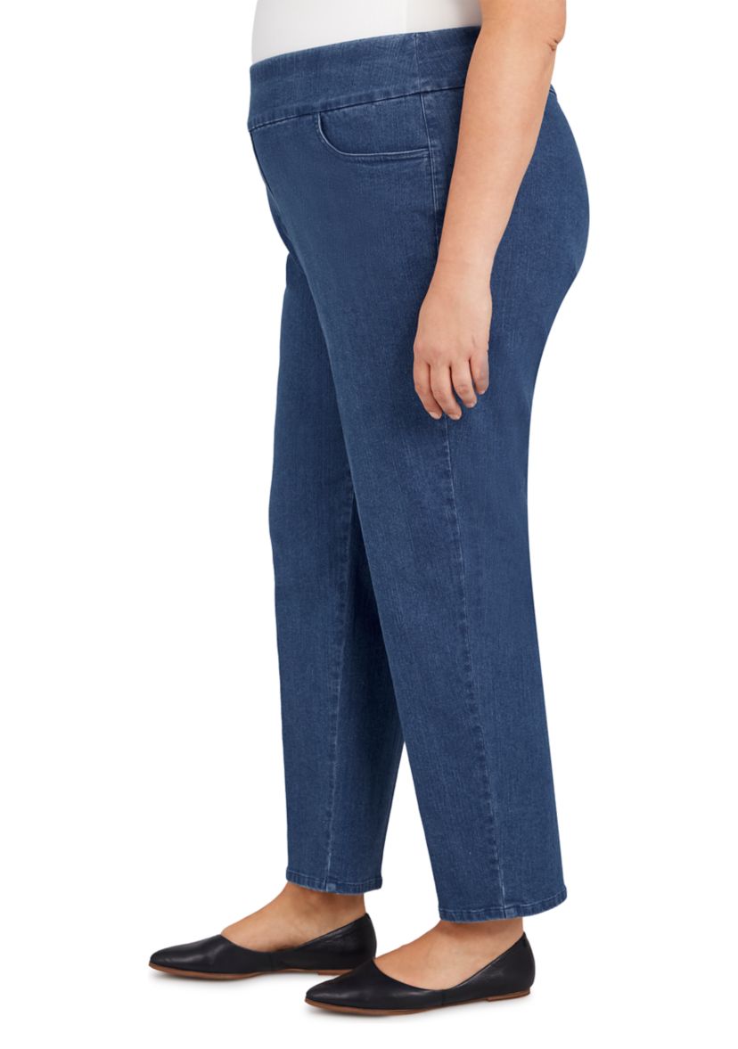 Plus Size Stretch Denim Jeans - Short Length