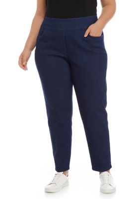 Alfred Dunner Plus Size Stretch Denim Medium Length Jeans | belk