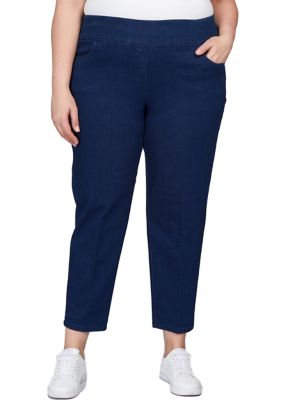 Alfred Dunner Plus Size Stretch Denim Medium Length Jeans | belk