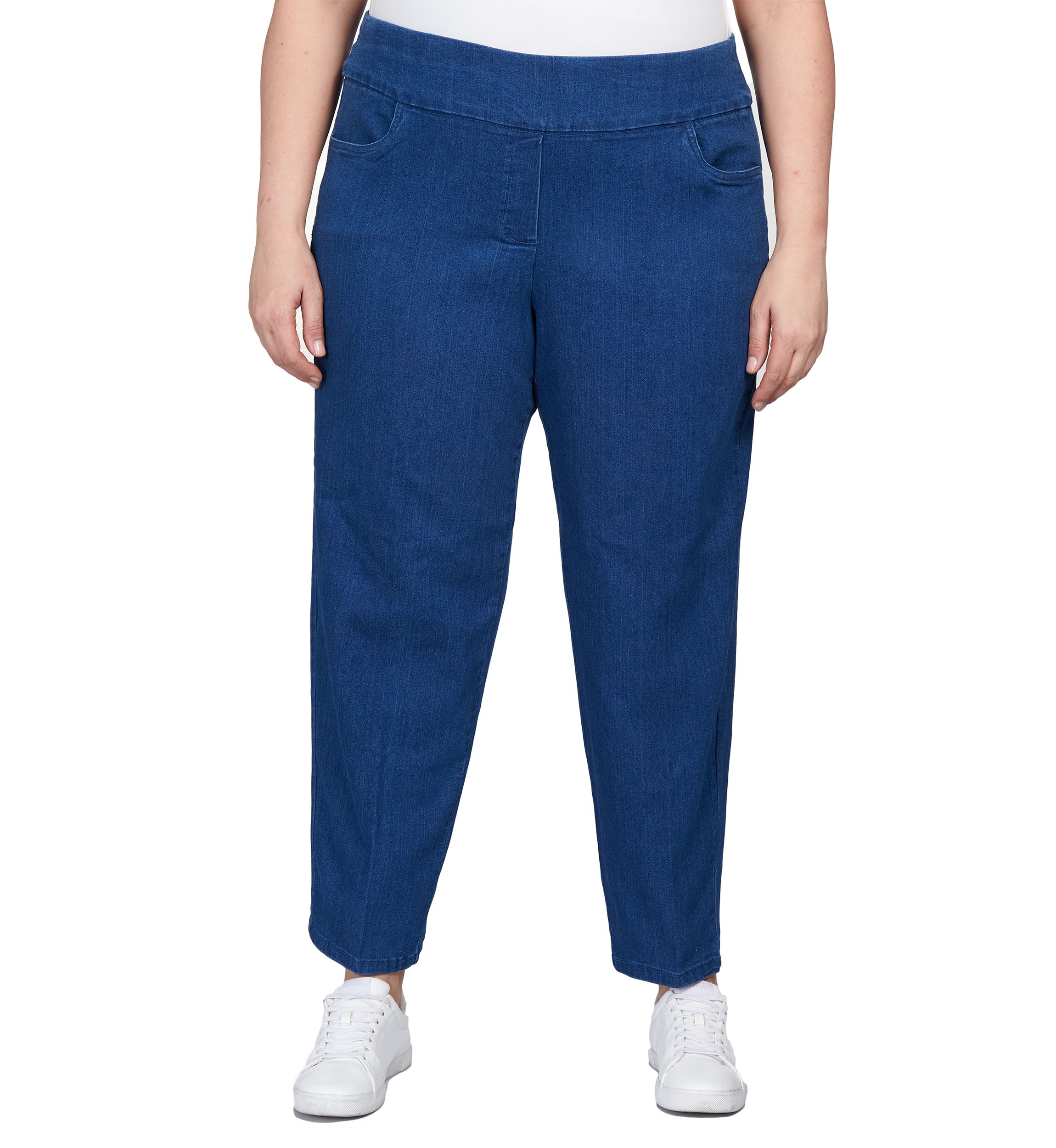 Plus Size Stretch Denim Medium Length Jeans