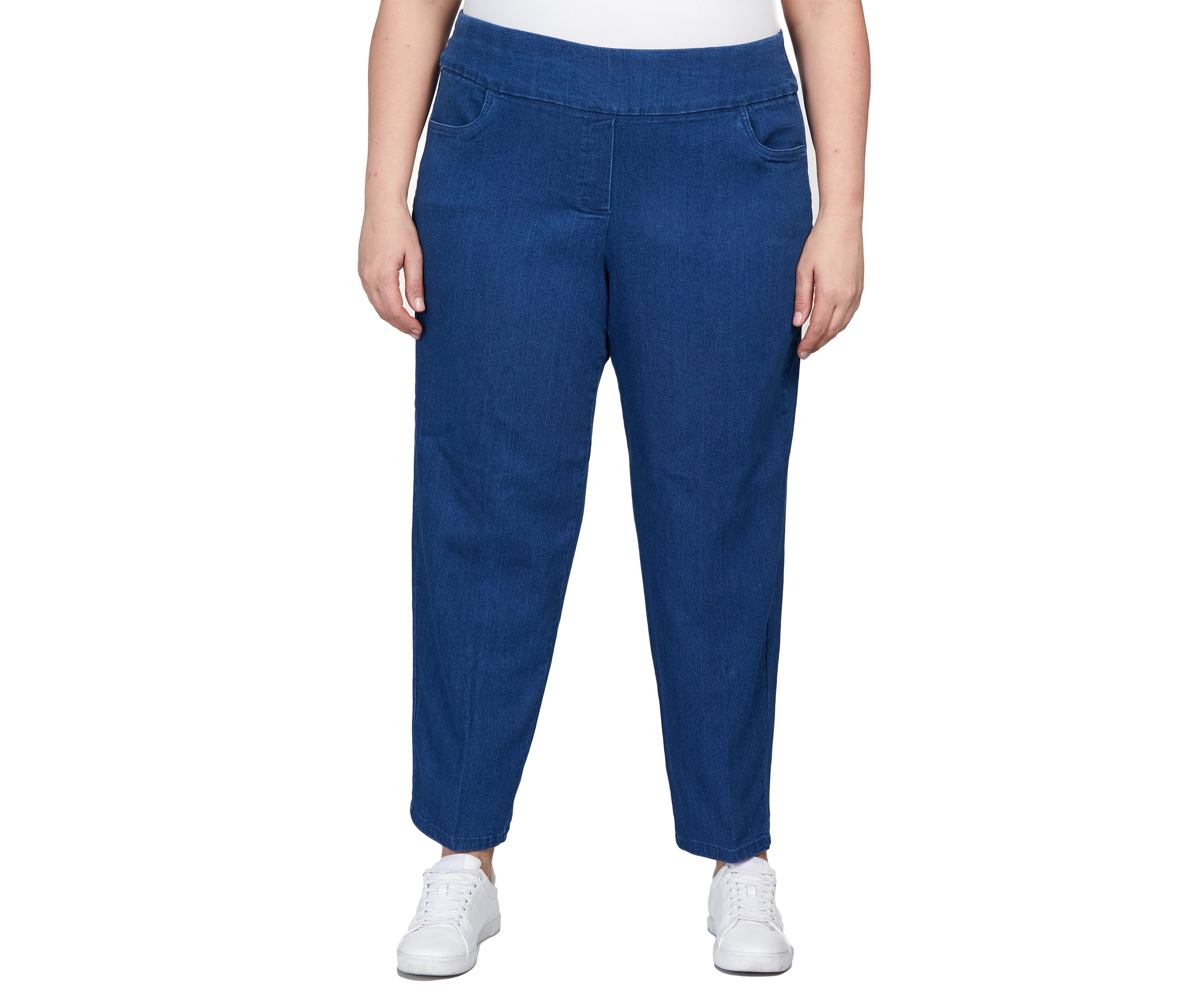 Plus Size Stretch Denim Medium Length Jeans