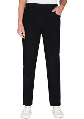 Briggs New York Women's Super Stretch Millennium Slimming Pull-on Ankle Pant,  Black, 8 : : Clothing, Shoes & Accessories