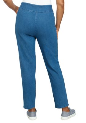 Alfred Dunner Women'S Petite Short Denim Pant, Denim, 14P at  Women's  Clothing store