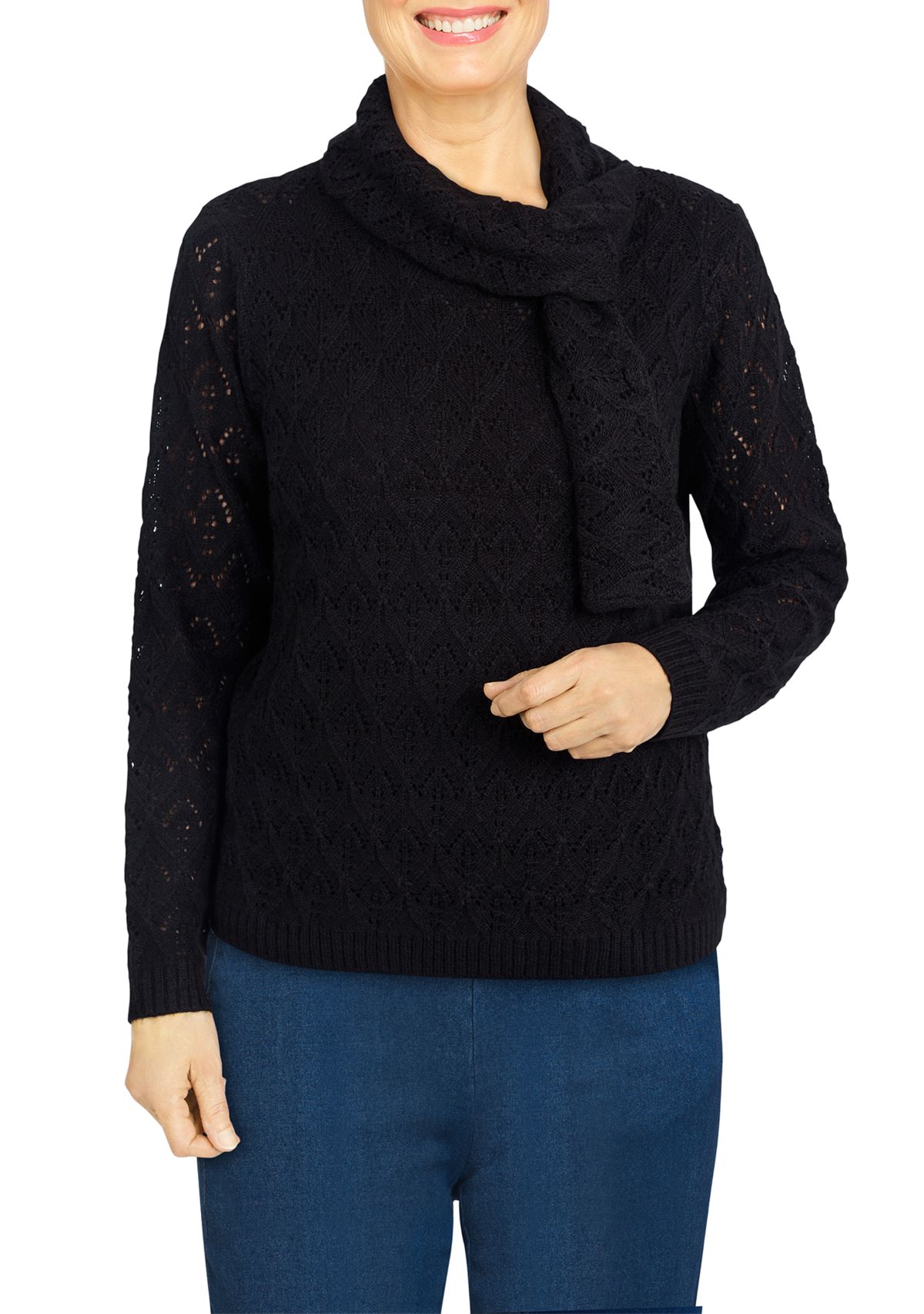 Petite Scarf Sweater 