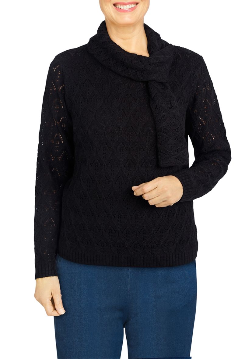Petite Scarf Sweater 