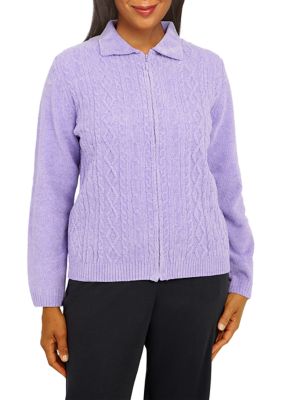 Alfred Dunner Plus Womens Quilted Embellished Jaket