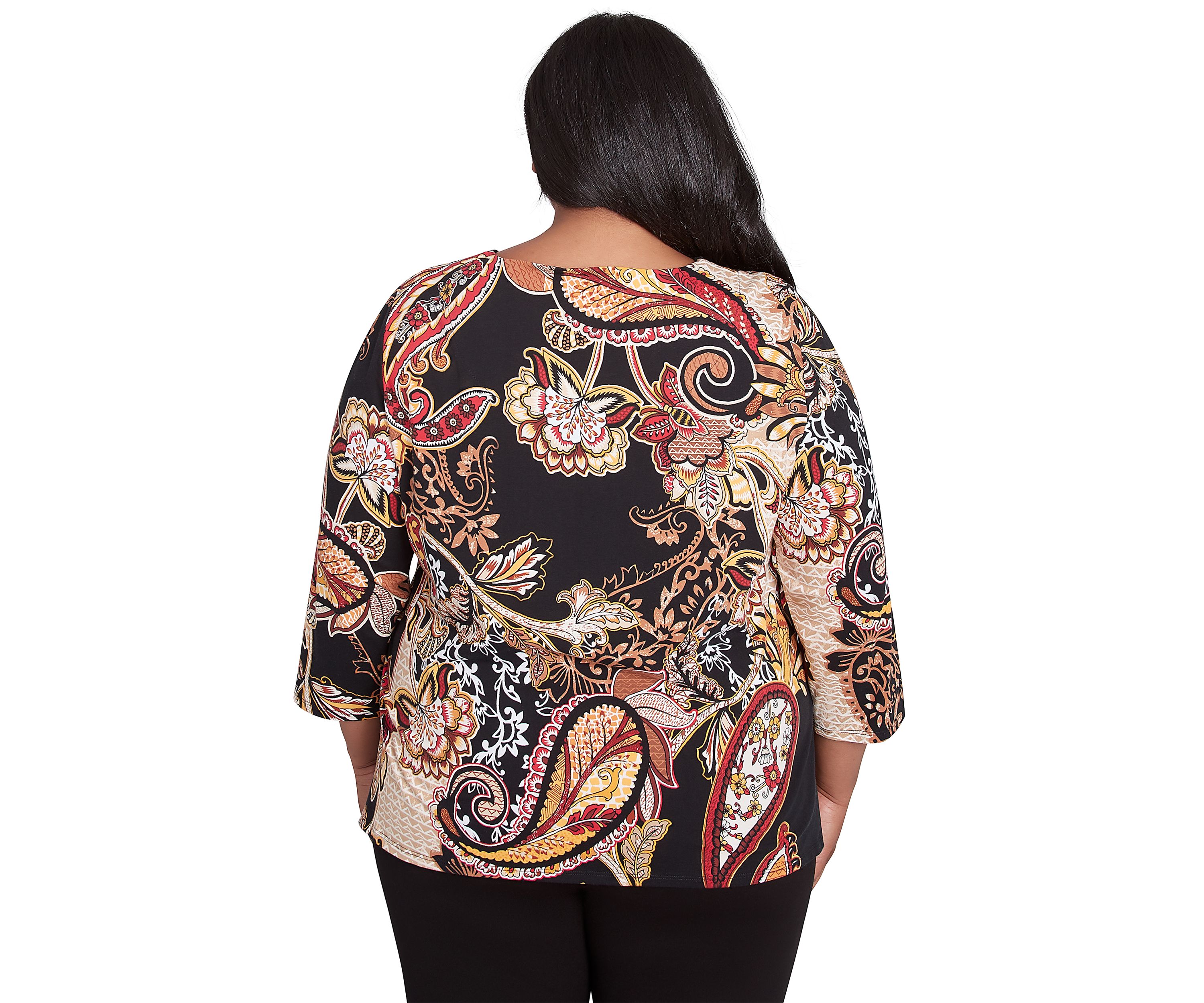 Plus Size Floral Paisley T-Shirt