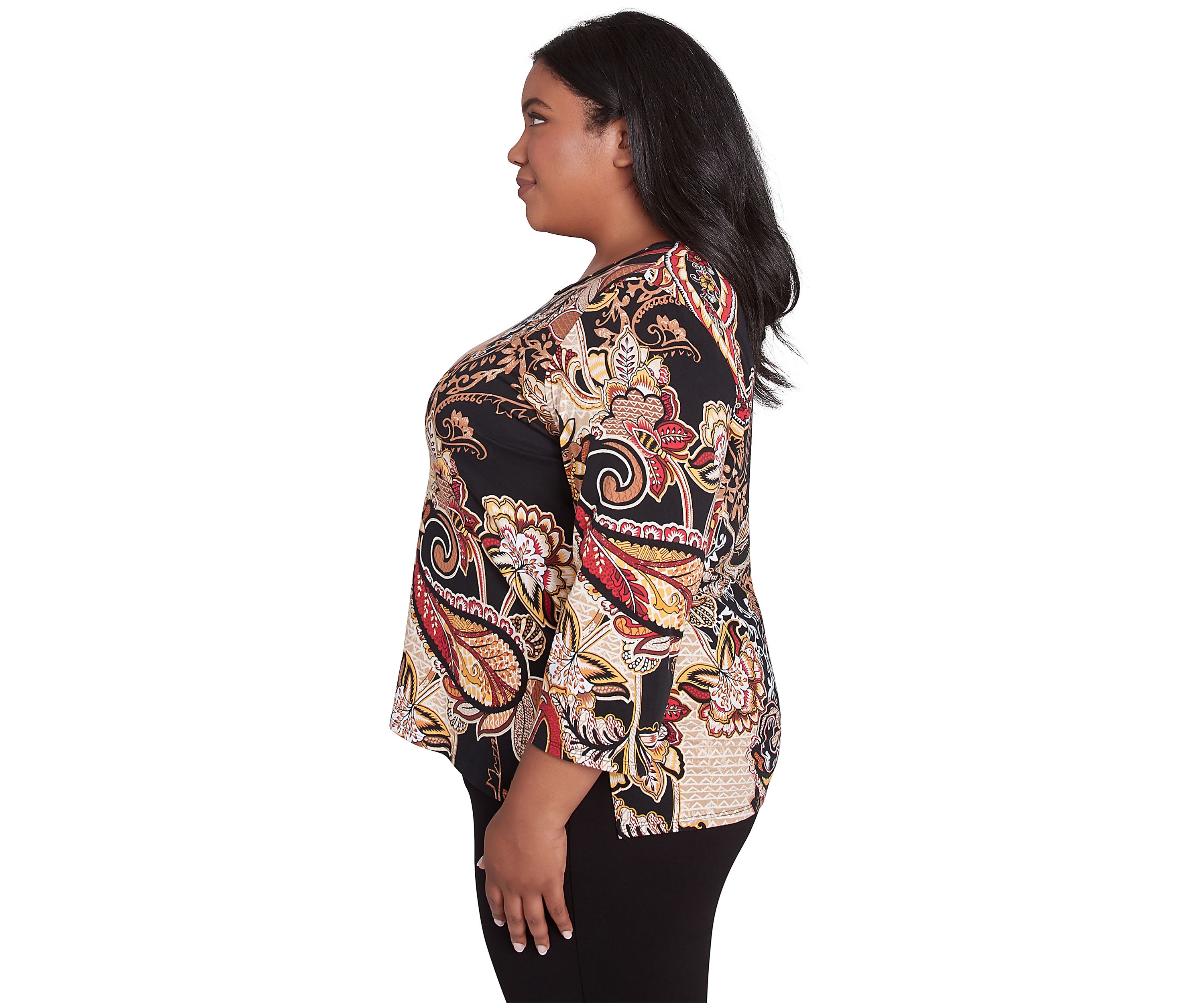 Plus Size Floral Paisley T-Shirt