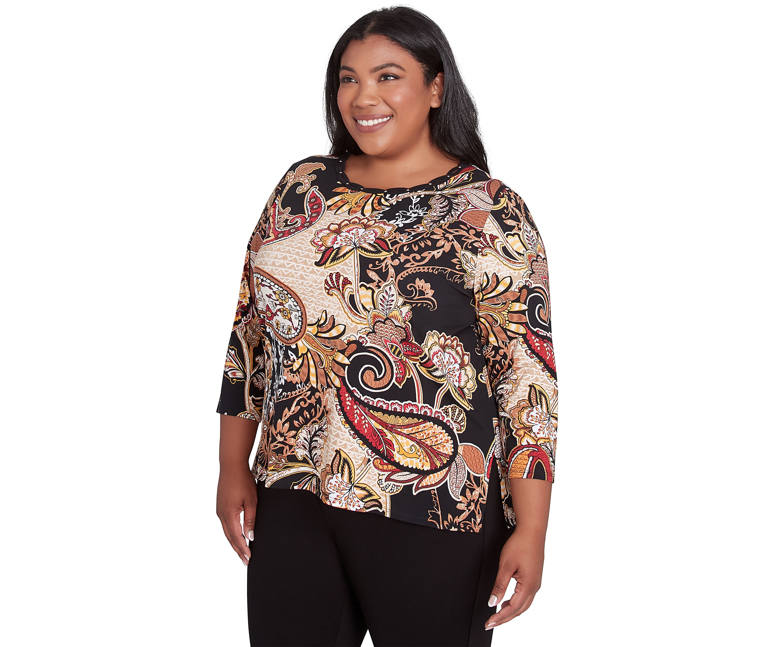 Plus Size Floral Paisley T-Shirt