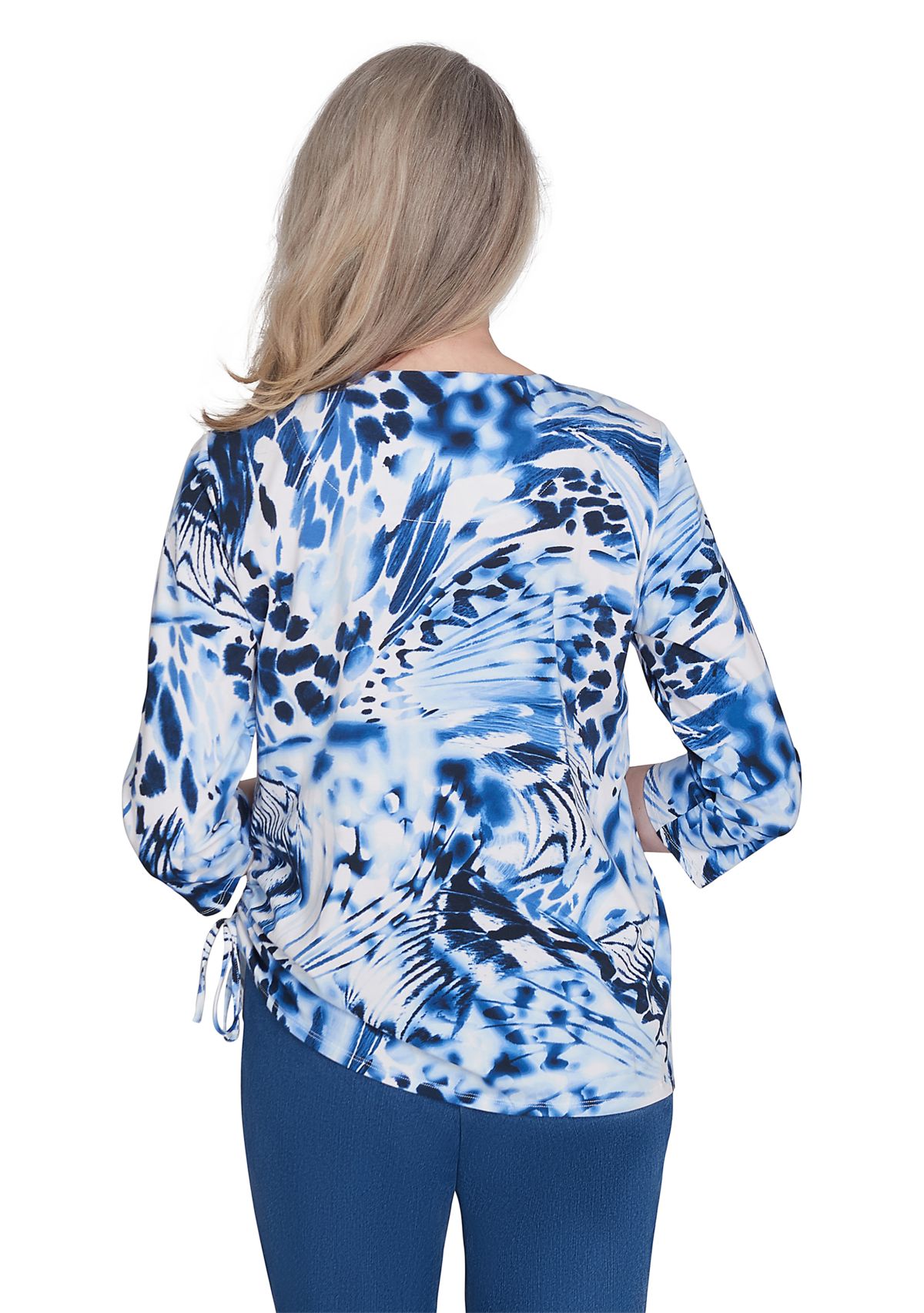 Petite Abstract Animal Print Top