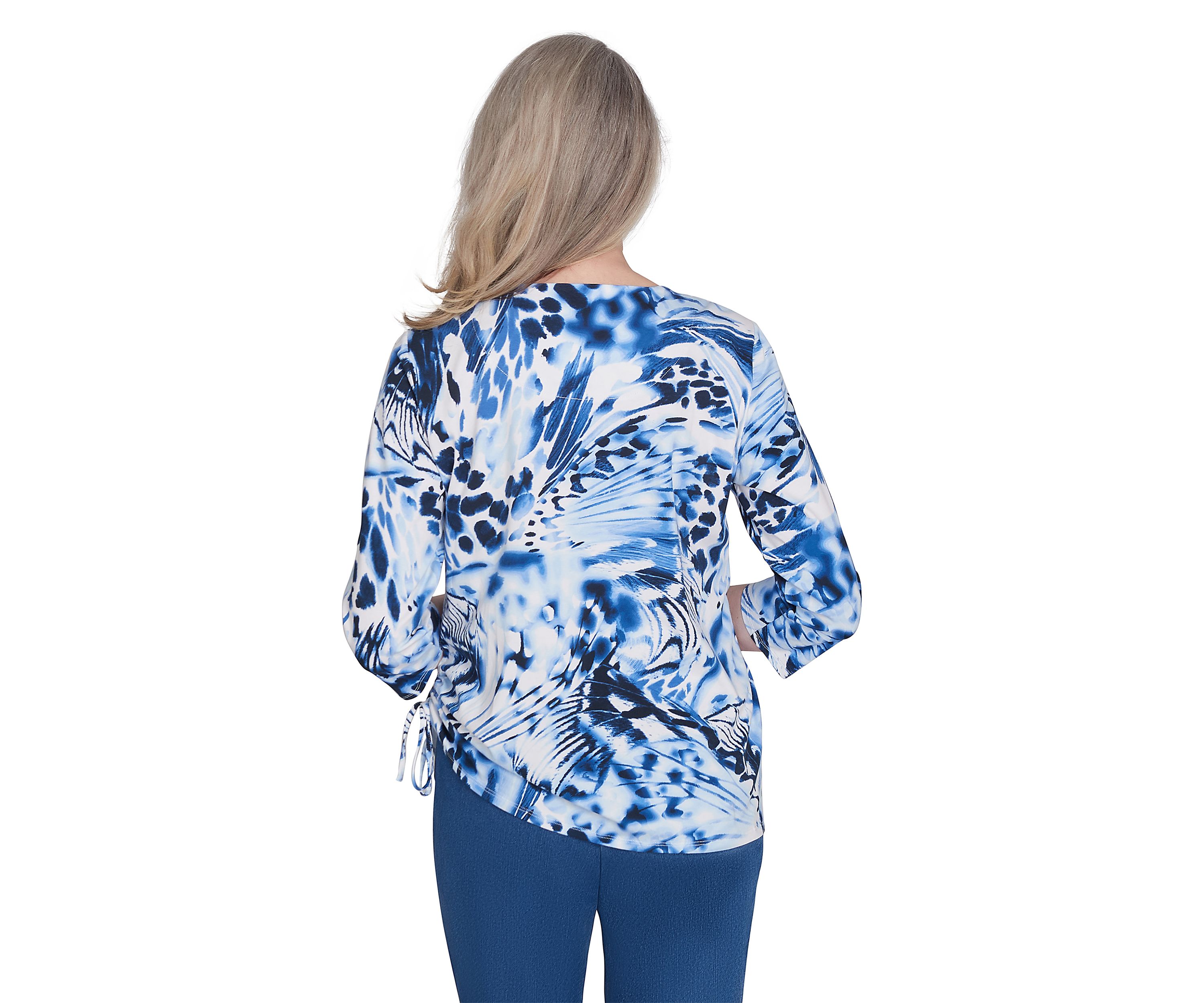 Petite Abstract Animal Print Top