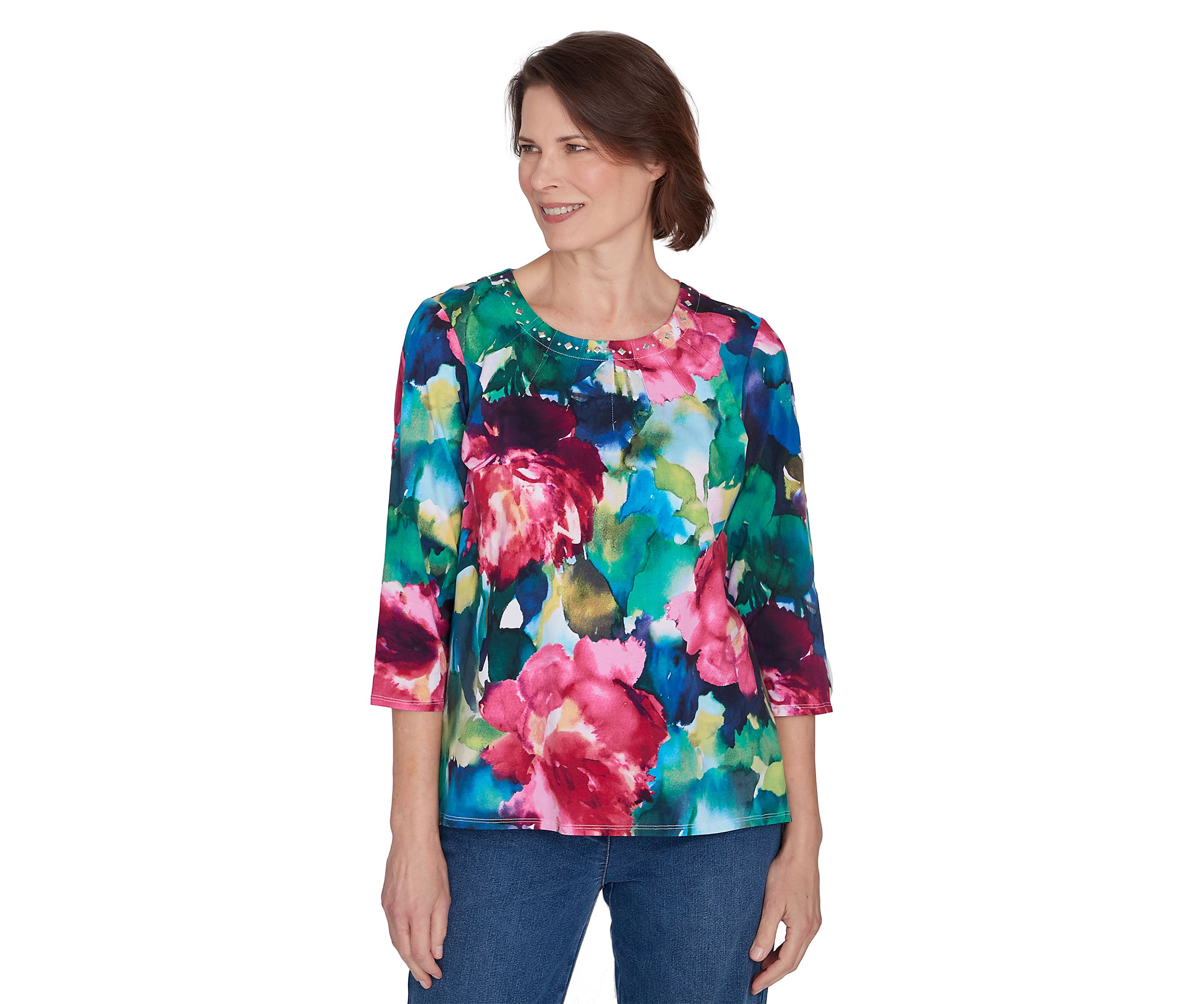 Petite Watercolor Floral Top