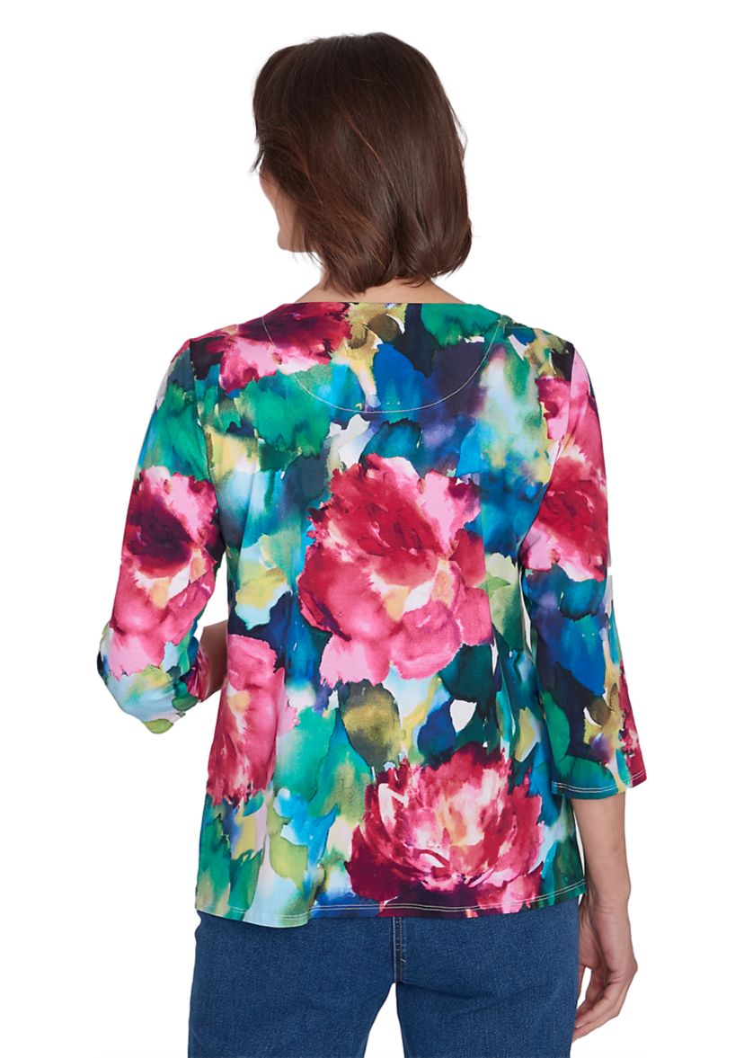 Petite Watercolor Floral Top