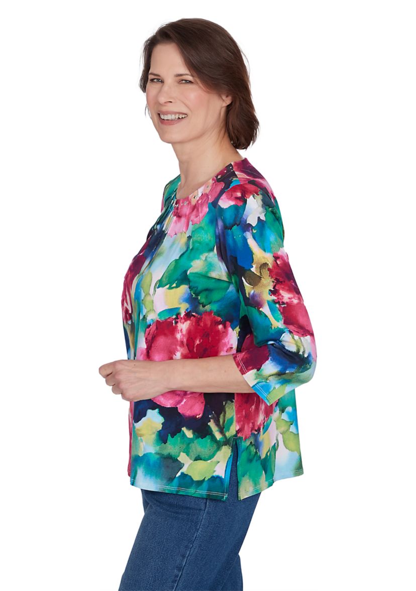 Petite Watercolor Floral Top